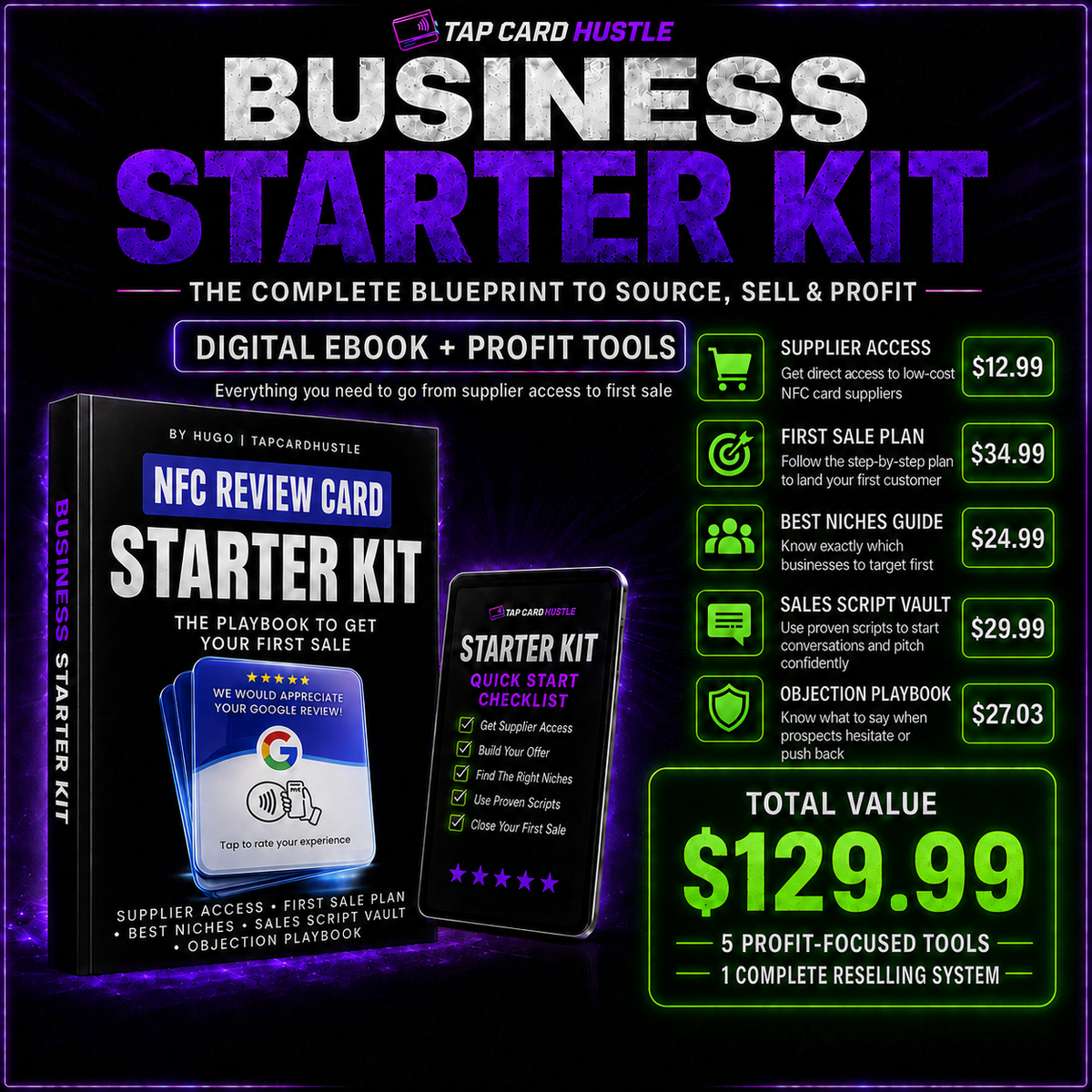 NFC Review Card Reselling Starter Kit - From Setup to First Sale