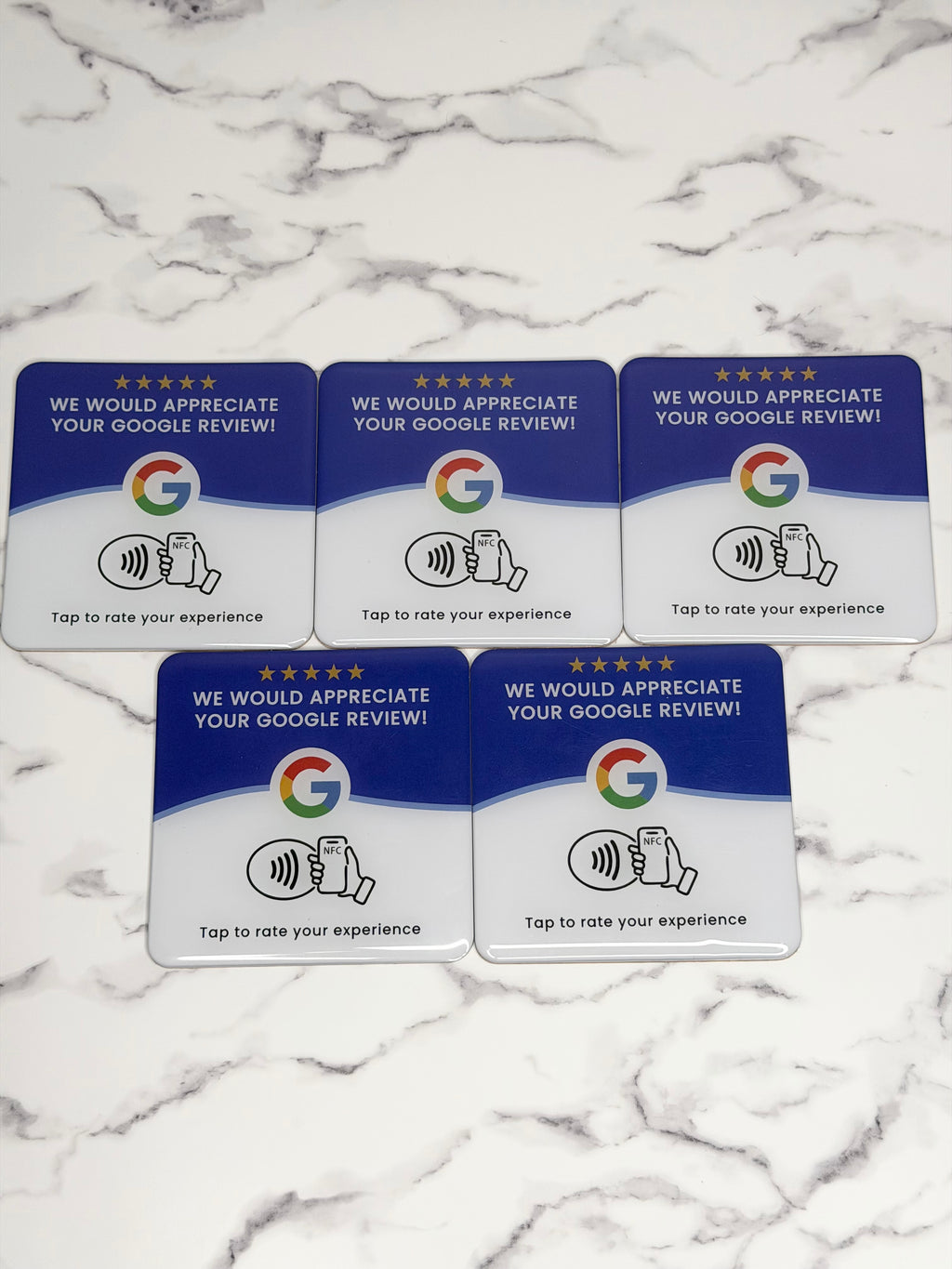 5-Pack NFC Google Review Cards