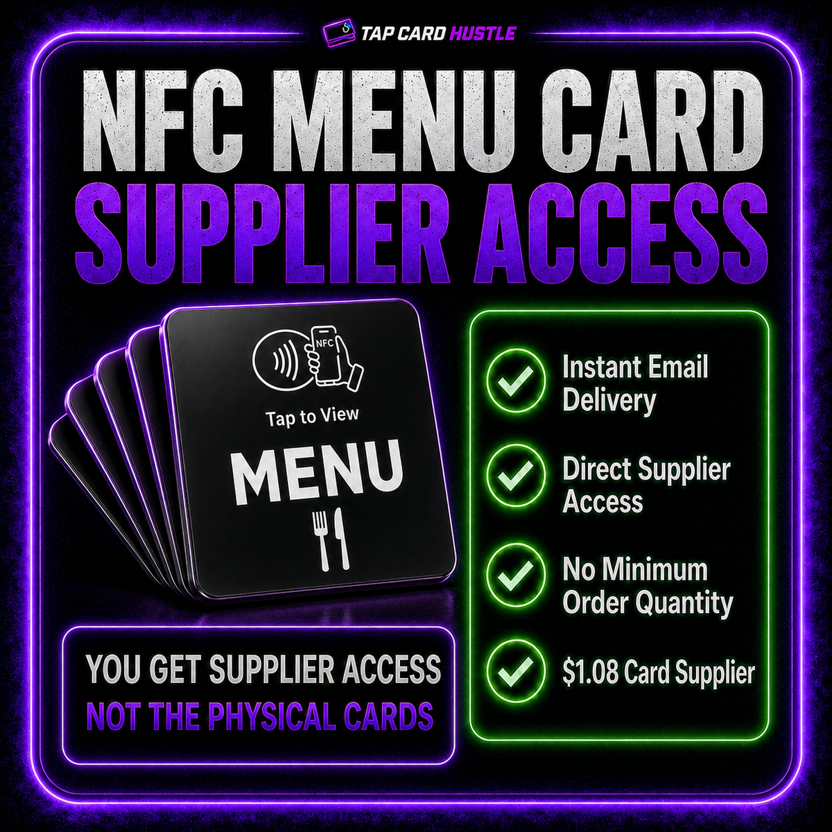 NFC Menu Card Supplier Access